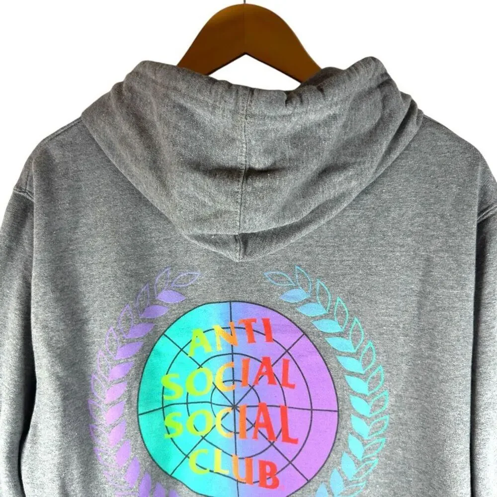 Anti Social Social Club 2021 Gunmetal Heather New World Boredom Hoodie Men’s M - Picture 11 of 14